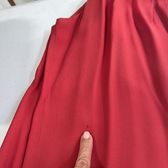 Studio M Women's Maternity Shift Dress Size M 100% Silk Maroon Lined Relaxed - Picture 10 of 10